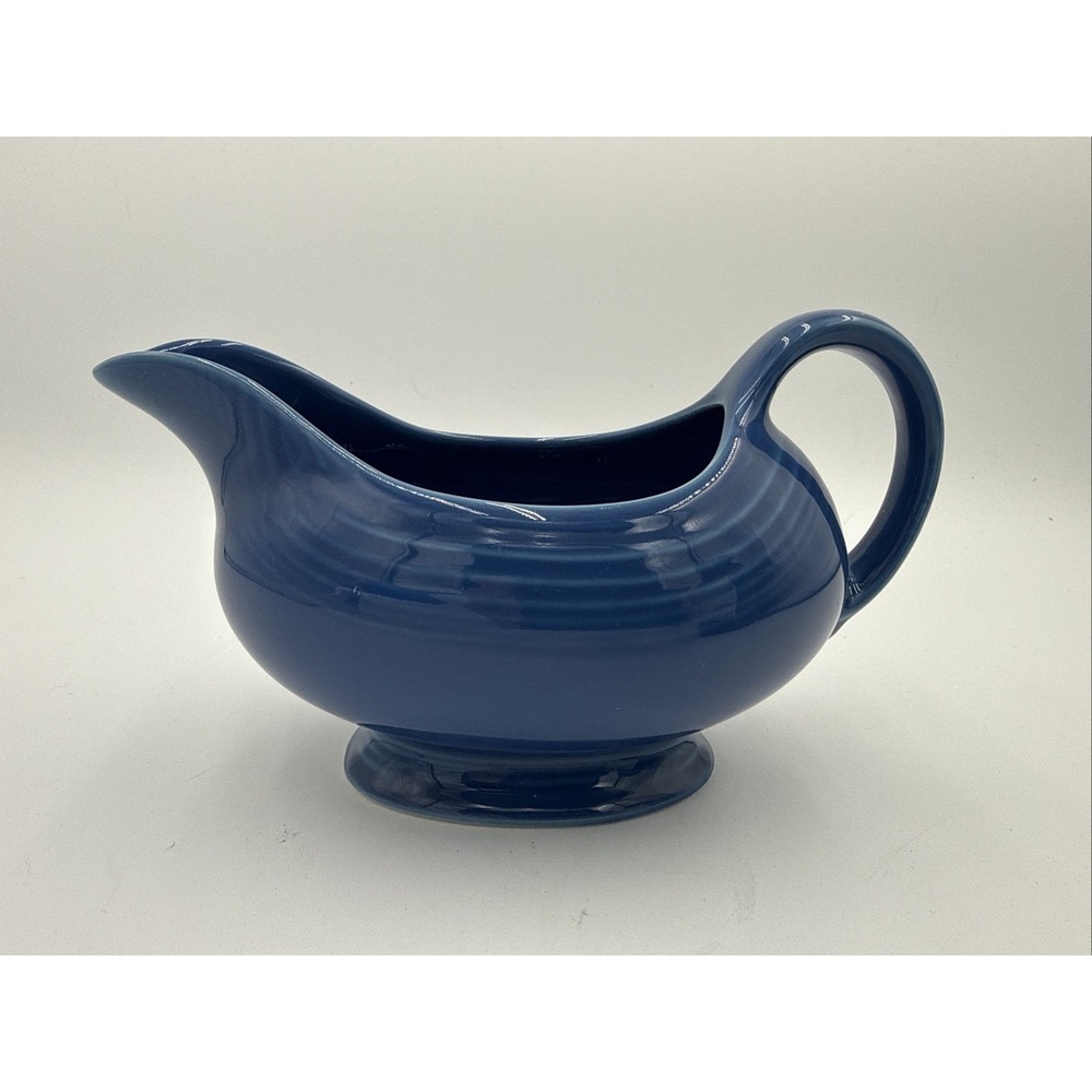 Fiesta Cobalt Blue Gravy Boat Homer Laughlin Fiestaware Sauce Pitcher